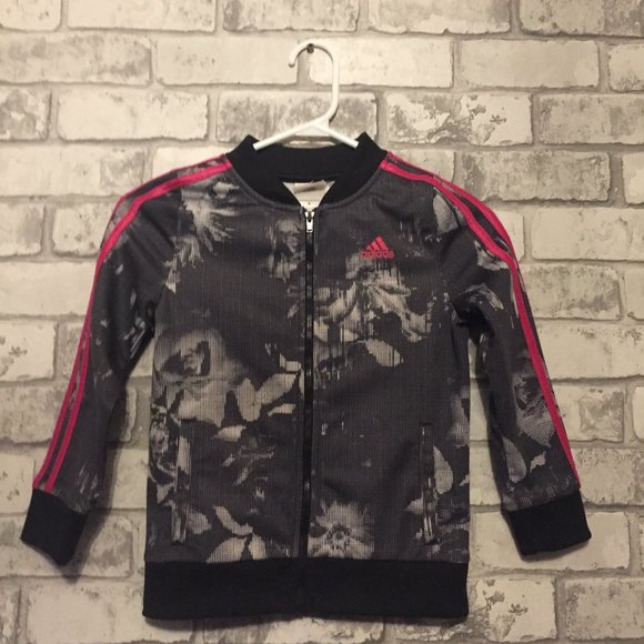Adidas Girl's Zip-Up Jacket Size 6 - Picture 1 of 7